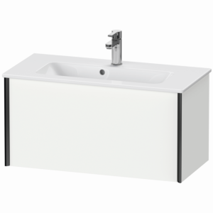 Duravit XViu Waschtisch-Unterschrank XV40790B218 81 x 40 x 39 cm, weiß matt, 1 Auszug, wandhängend, schwarz matt