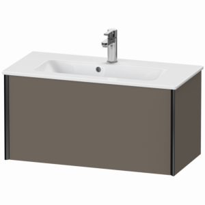XViu Duravit vasque XV40790B290 81 x 40 x 39 cm, flanelle gris soie mat, 2000 , suspendu, noir mat