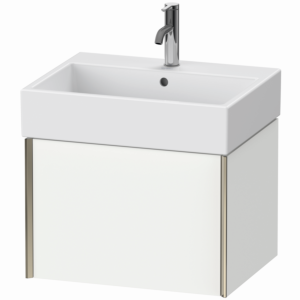 Duravit XViu Waschtisch-Unterschrank XV42340B118 58,4 x 39,7 x 45,4 cm, weiß matt, 1 Auszug, champagner matt