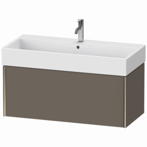 XViu Duravit vasque XV42370B190 98,4 x 39,7 x 45,4 cm, flanelle gris soie mat, 2000 , champagne mat