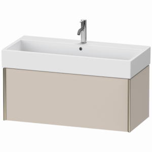 Duravit XViu vanity unit XV42370B191 98.4 x 39.7 x 45.4 cm, matt taupe, 2000 pull-out, matt champagne