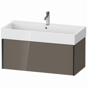 Duravit XViu vanity unit XV42370B289 98.4 x 39.7 x 45.4 cm, flannel gray high gloss, 2000 pull-out, black matt