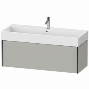 XViu Duravit vasque XV42380B207 118,4 x 39,7 x 45,4 cm, gris béton mat, 2000 , noir mat