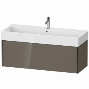 Duravit XViu Waschtisch-Unterschrank XV42380B289 118,4 x 39,7 x 45,4 cm, flannel grey hochglanz, 1 Auszug, schwarz matt