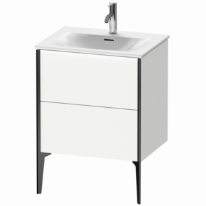 Duravit XViu Waschtisch-Unterschrank XV43000B218 61 x 59,1 x 48 cm, weiß matt, 2 Auszüge, schwarz matt