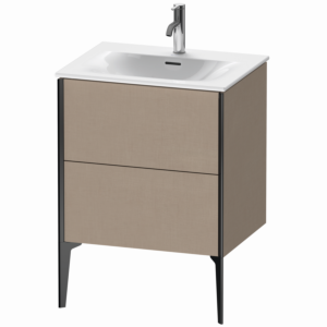 Duravit XViu vanity unit XV43000B275 61 x 59, 2000 x 48 cm, linen, 2 pull-outs, matt black