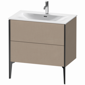 Duravit XViu vanity unit XV43020B275 81 x 59, 2000 x 48 cm, linen, 2 pull-outs, matt black