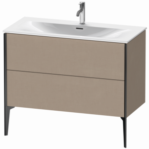 XViu Duravit vasque XV43030B275 101 x 59, 2000 x 48 cm, lin, 2 coulissants, noir mat