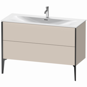Duravit XViu Waschtisch-Unterschrank XV43040B291 121 x 59,1 x 48 cm, taupe matt, 2 Auszüge, schwarz matt