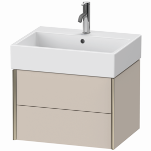 Duravit XViu Waschtisch-Unterschrank XV43340B191 58,4 x 39,7 x 45,4 cm, taupe matt, 2 Schubkästen, champagner matt