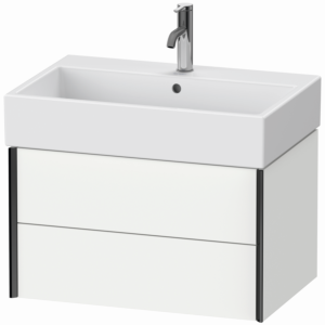 Duravit XViu vanity unit XV43350B218 68.4 x 39.7 x 45.4 cm, matt white, 2 drawers, matt black