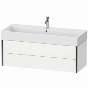 Duravit XViu vanity unit XV43380B218 118.4 x 39.7 x 45.4 cm, matt white, 2 drawers, matt black