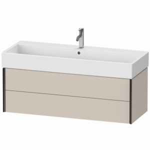 Duravit XViu vanity unit XV43380B291 118.4 x 39.7 x 45.4 cm, matt taupe, 2 drawers, matt black