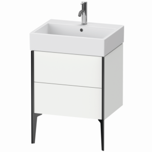 Duravit XViu vanity unit XV45340B218 58.4 x 49.3 x 45.4 cm, matt white, 2 pull-outs, matt black