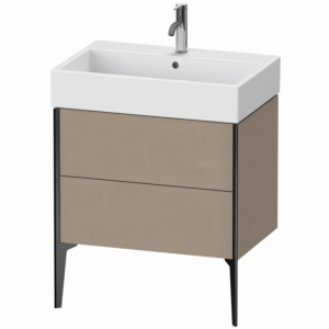 Duravit XViu Waschtisch-Unterschrank XV45350B275 68,4 x 49,3 x 45,4 cm, leinen, 2 Auszüge, schwarz matt