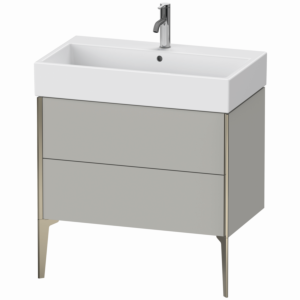Duravit XViu vanity unit XV45360B107 78.4 x 49.3 x 45.4 cm, concrete gray matt, 2 pull-outs, champagne matt