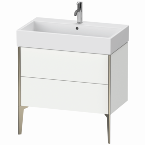 Duravit XViu vanity unit XV45360B118 78.4 x 49.3 x 45.4 cm, matt white, 2 pull-outs, matt champagne