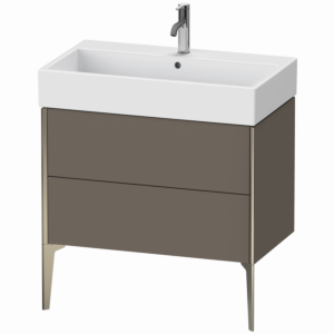 Duravit XViu Waschtisch-Unterschrank XV45360B190 78,4 x 49,3 x 45,4 cm, flannel grey seidenmatt, 2 Auszüge, champagner matt