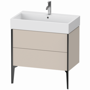 Duravit XViu vanity unit XV45360B291 78.4 x 49.3 x 45.4 cm, matt taupe, 2 pull-outs, matt black