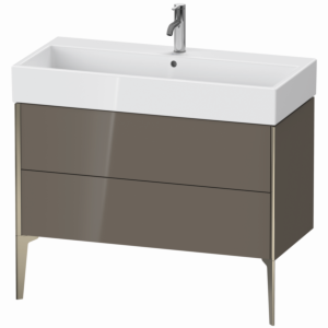 Duravit XViu Waschtisch-Unterschrank XV45370B189 98,4 x 49,3 x 45,4 cm, flannel grey hochglanz, 2 Auszüge, champagner matt
