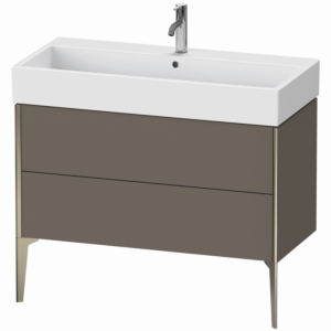 Duravit XViu vanity unit XV45370B190 98.4 x 49.3 x 45.4 cm, flannel gray silk matt, 2 pull-outs, champagne matt