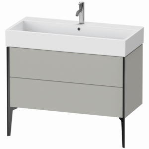 Duravit XViu Waschtisch-Unterschrank XV45370B207 98,4 x 49,3 x 45,4 cm, betongrau matt, 2 Auszüge, schwarz matt