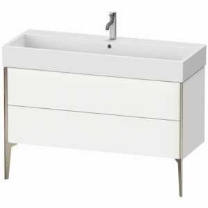 Duravit XViu vanity unit XV45380B118 118.4 x 49.3 x 45.4 cm, matt white, 2 pull-outs, matt champagne