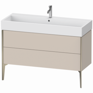 Duravit XViu vanity unit XV45380B191 118.4 x 49.3 x 45.4 cm, matt taupe, 2 pull-outs, matt champagne