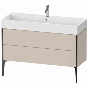 Duravit XViu vanity unit XV45380B291 118.4 x 49.3 x 45.4 cm, matt taupe, 2 pull-outs, matt black