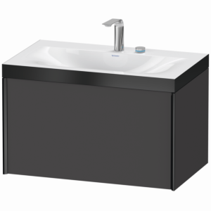 XViu Duravit vasque XV4610EB249P 80x48cm, 2000 , 2 trous pour robinetterie, noir mat, Cadres P, graphite mat