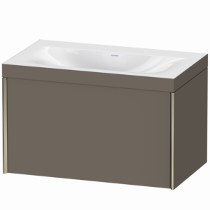 XViu Duravit vasque XV4610NB190C 80x48cm, 2000 , champagne mat, Cadres C, flanelle gris soie mat