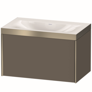XViu Duravit vasque XV4610NB190P 80x48cm, 2000 , champagne mat, Cadres P, flanelle gris soie mat