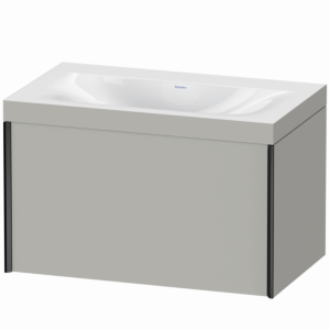 XViu Duravit vasque XV4610NB207C 80x48cm, 2000 , noir mat, Cadres C, gris béton mat