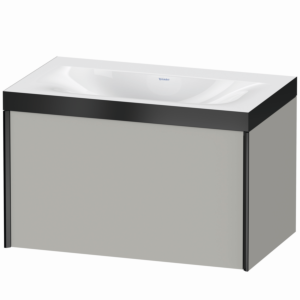 XViu Duravit vasque XV4610NB207P 80x48cm, 2000 , noir mat, Cadres P, gris béton mat