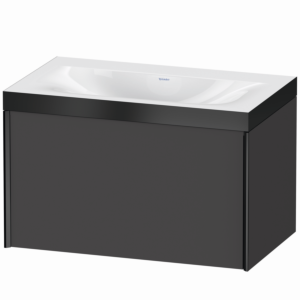 XViu Duravit vasque XV4610NB249P 80x48cm, 2000 , noir mat, Cadres P, graphite mat
