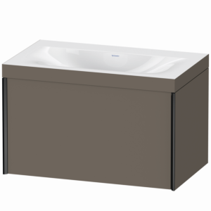 XViu Duravit vasque XV4610NB290C 80x48cm, 2000 , noir mat, Cadres C, flanelle gris soie mat