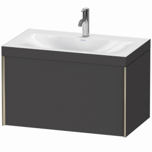 Duravit XViu Meuble XV4610OB149C 80x48cm, 2000 gigogne, 2000 trou de coulée, champagne mat, Cadres C, mat graphite