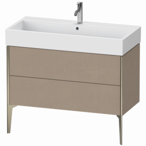 XViu Duravit vasque XV45370B175 98,4 x 49,3 x 45,4 cm, lin, 2 coulissants, champagne mat
