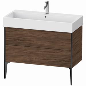 Duravit XViu vanity unit XV45370B221 98.4 x 45.4 x 49.3 cm, dark walnut, 2 drawers, matt black