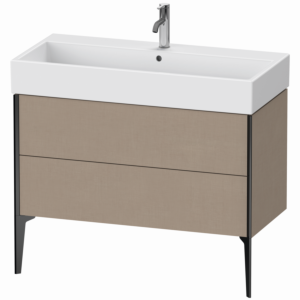 XViu Duravit vasque XV45370B275 98,4 x 49,3 x 45,4 cm, lin, 2 coulissants, noir mat