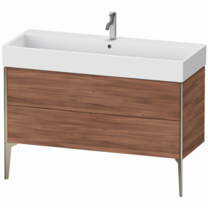 Duravit XViu Waschtisch-Unterschrank XV45380B179 118,4 x 49,3 x 45,4 cm, nussbaum natur, 2 Auszüge, champagner matt