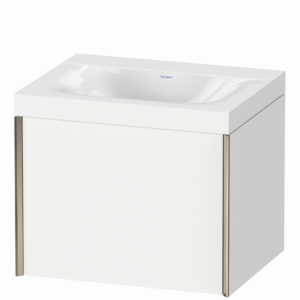 Duravit XViu Waschtisch-Unterschrank XV4609NB118C 60x48cm, 1 Auszug, ohne Hahnloch, champagner matt, Rahmen C, weiß matt