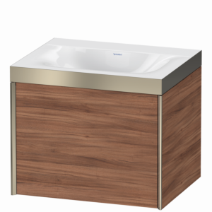 XViu Duravit vasque XV4609NB179P 60x48cm, 2000 , sans trou pour robinet, champagne mat, Cadres P, noyer naturel