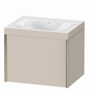 Duravit XViu Waschtisch-Unterschrank XV4609NB191C 60x48cm, 1 Auszug, ohne Hahnloch, champagner matt, Rahmen C, taupe matt