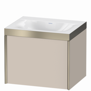 Duravit XViu Waschtisch-Unterschrank XV4609NB191P 60x48cm, 1 Auszug, ohne Hahnloch, champagner matt, Rahmen P, taupe matt