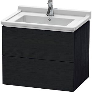Duravit L-Cube vanity unit LC626401616 67 x 46.9 cm, Eiche schwarz , 2 drawers, wall-hung