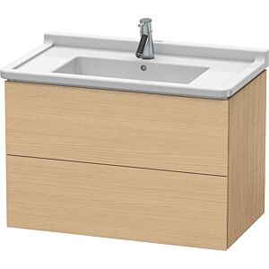 Duravit L-Cube Waschtisch-Unterschrank LC626503030 82 x 46,9 cm, Eiche natur, 2 Schubkästen, wandhängend