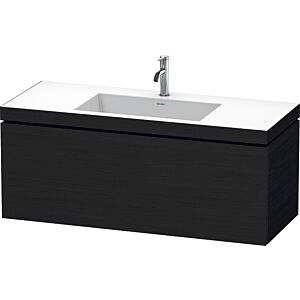 Duravit L-Cube vanity unit LC6919O1616 120 x 48 cm, 2000 tap hole, Eiche schwarz , 2000 pull-out
