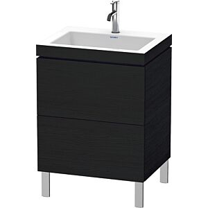 Duravit L-Cube vanity unit LC6936O1616 60 x48 cm, match3 tap hole, match0, 2 2000 Eiche schwarz