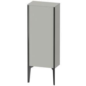 XViu Duravit high cabinet XV1305LB207 40x24x89cm, matt black, door on the left, matt concrete gray
